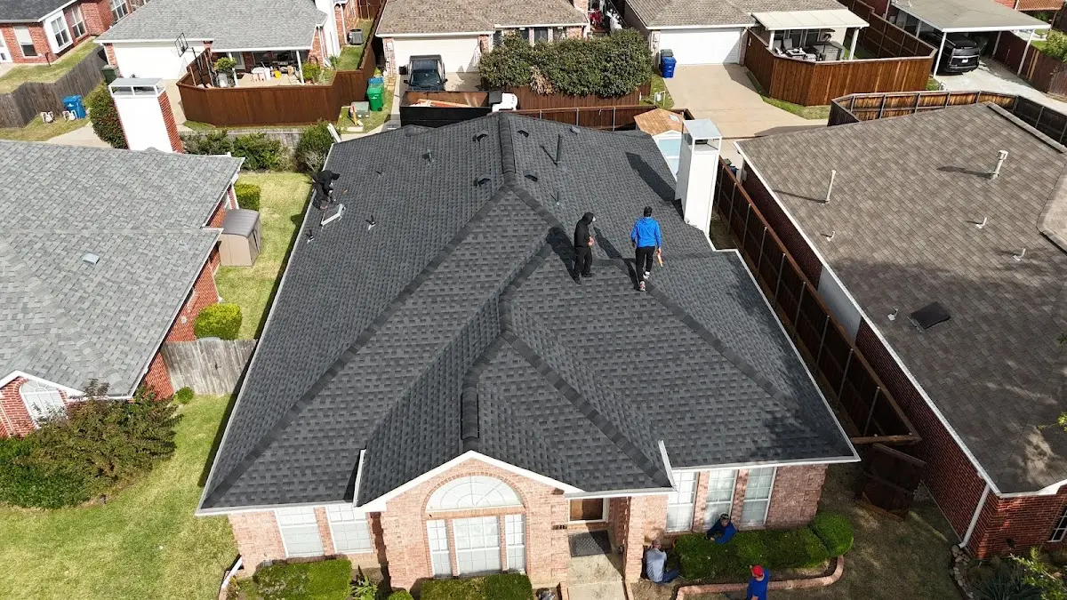 Slate & Tile Roof Repair work in progress on a Highlands Ranch property